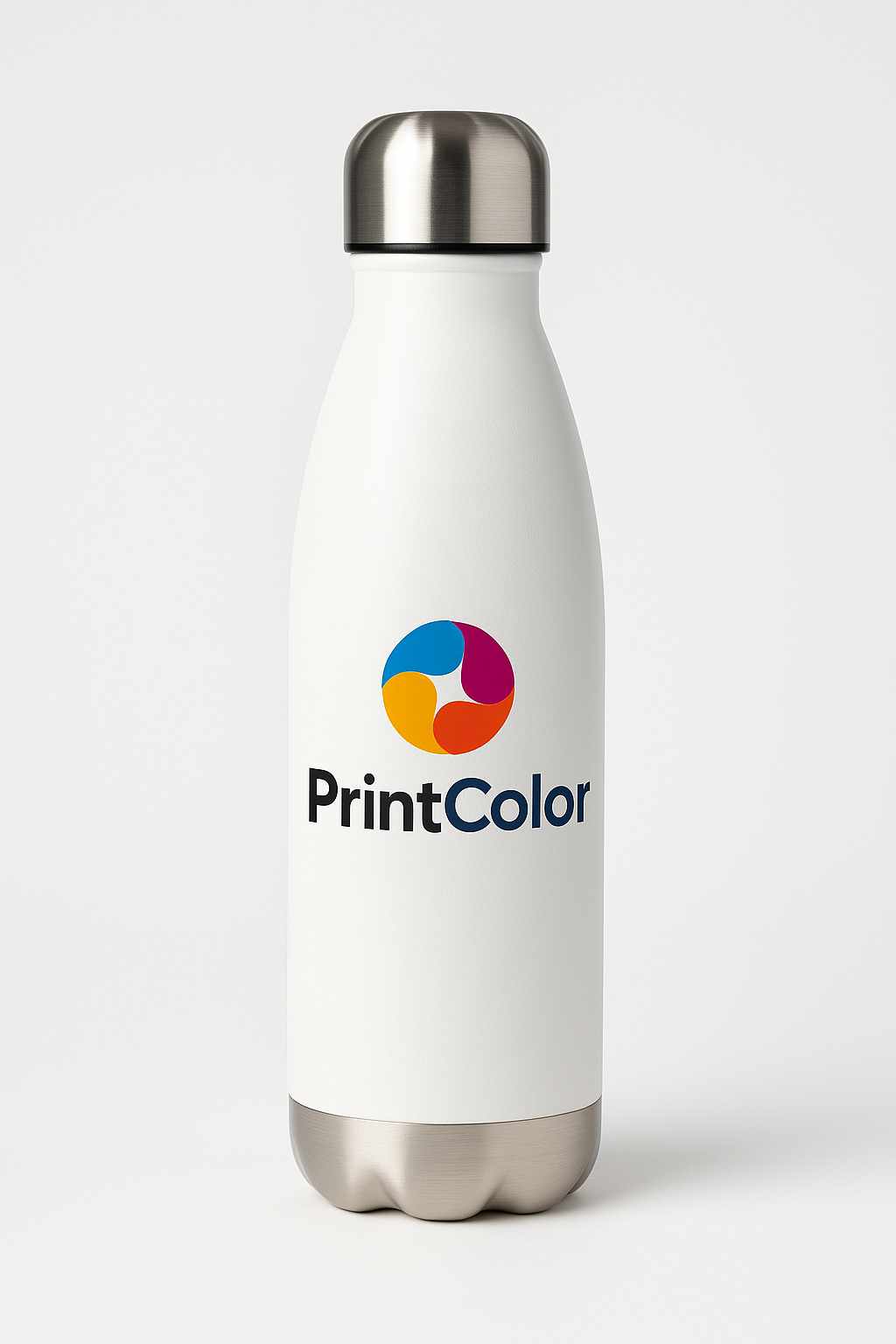 Botella personalizada de acero inoxidable.